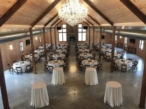 Round Tables with Standing Tables Custom Table Setup - Country Lane Lodge