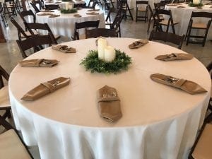 Napkins - Table Decorations at Country Lane Lodge