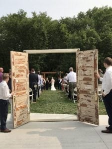 Aisle Decorations at Des Moines Wedding & Event Venue, Country Lane Lodge